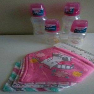 Baby Bottles & Bibb Set